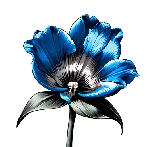 Blue Tulip With The Name Kandi For Grandma That Passed Away