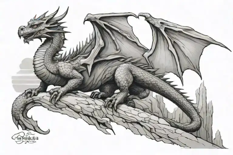 Dragon On A Hill Looking
