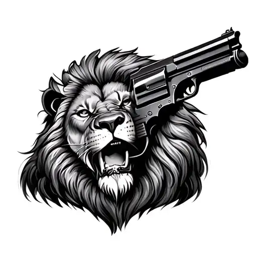 Lion With A Gun Christen