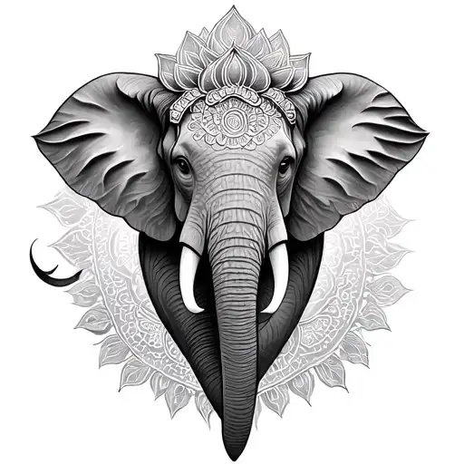 Lotus Elephant Mandala