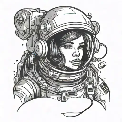 Rosa Sexi Astronaut Girl