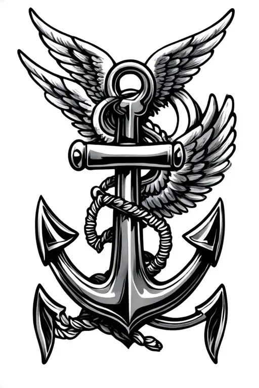 Fuzileiro Naval Anchor With Wings