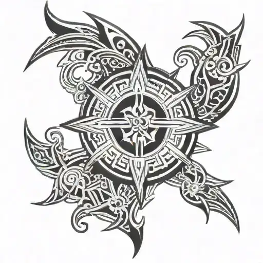 Philippine Star Tribal Tattoo Featuring