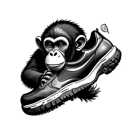 Monkey Holding Shoe