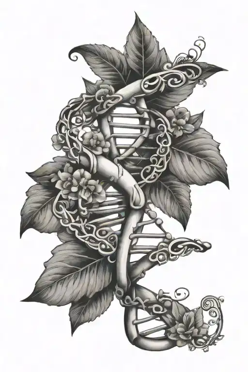 Dna Double Helix Single Vine