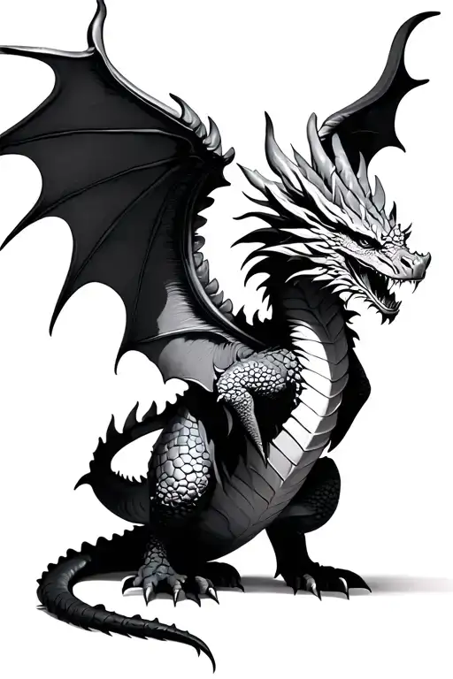 Wild Dragon With Wings