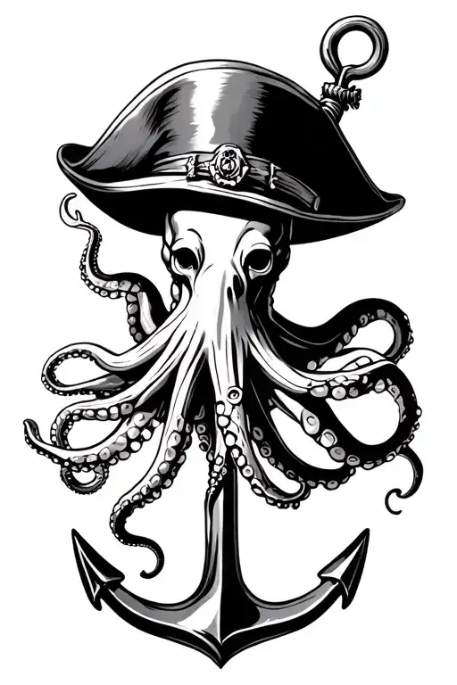 Octopus Of Rum Anchor Marine Hat And Holding