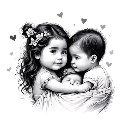 6 Year Old Girl 4 Year Old Boy 2 Year Old Girl And New Born Baby Idea