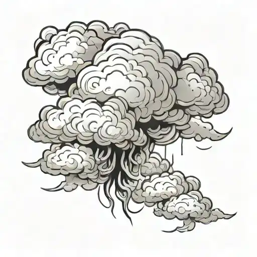 Cloud Tattoo Outline