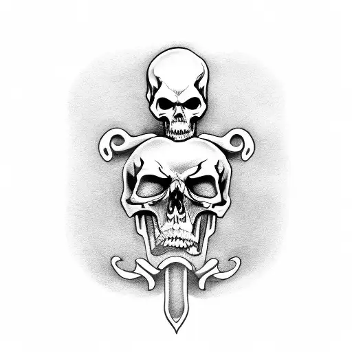 Graveyard With Grim Reaper Above It