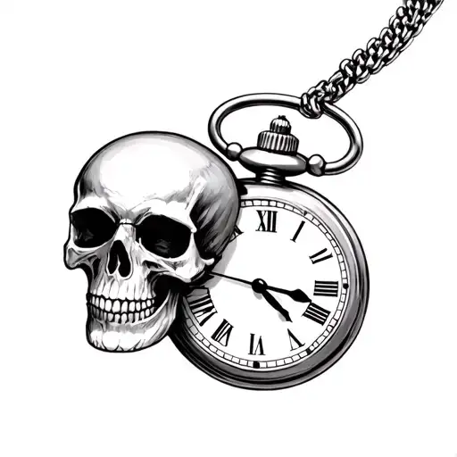 Skull Hand Pocket Watch