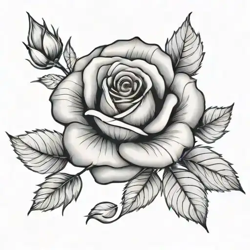 Lancashire Rose With Six Plain Diamonds