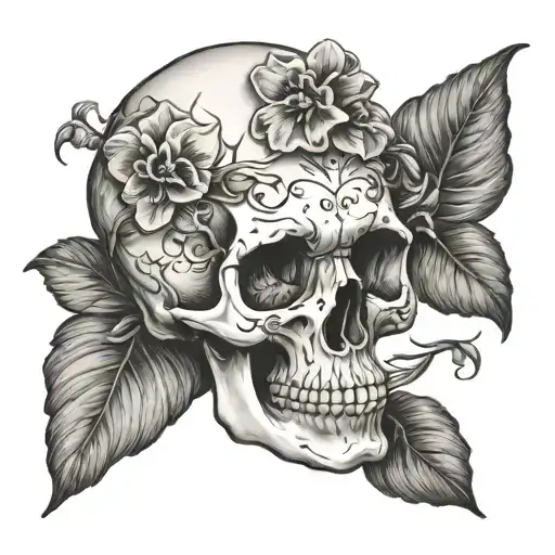Skull And Violets