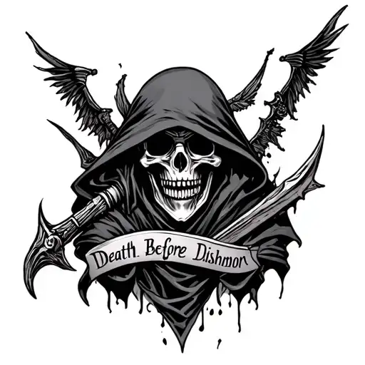 Grim Reaper Death Before Dishonor