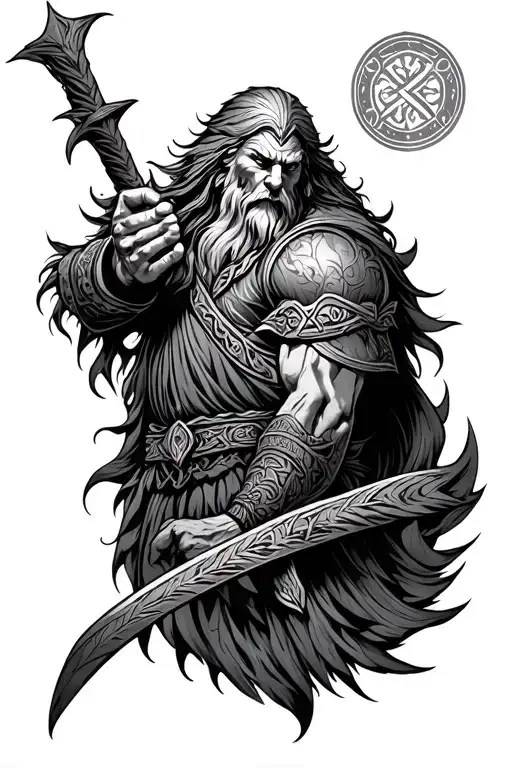 Norse Mythology Arm Filler Background
