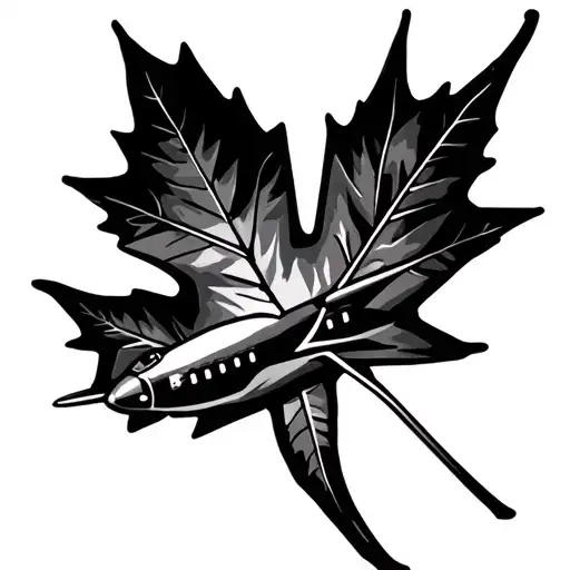 Air Force Plane Canadian Maple Leaf