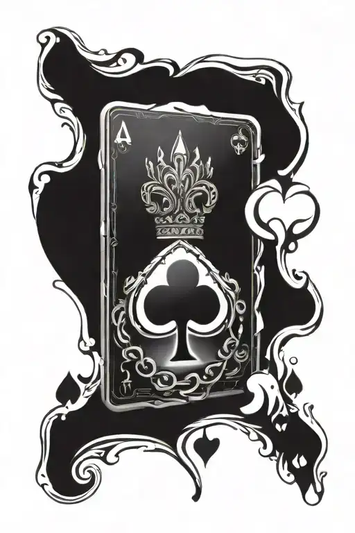 Ace Of Hearts Card With Paw Print
