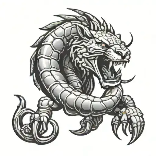 Half Lion Scorpion Holding