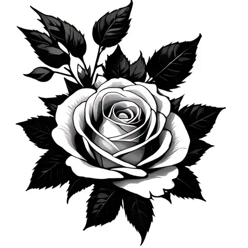 A Budding Rose And A Blooming Rose Intertwined