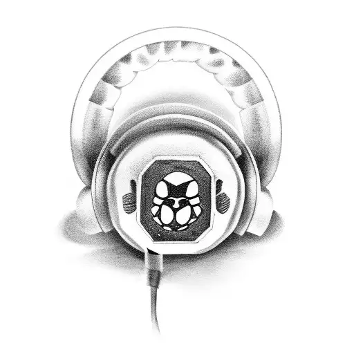 A Turtle Wearing Headphones And Listening To Music