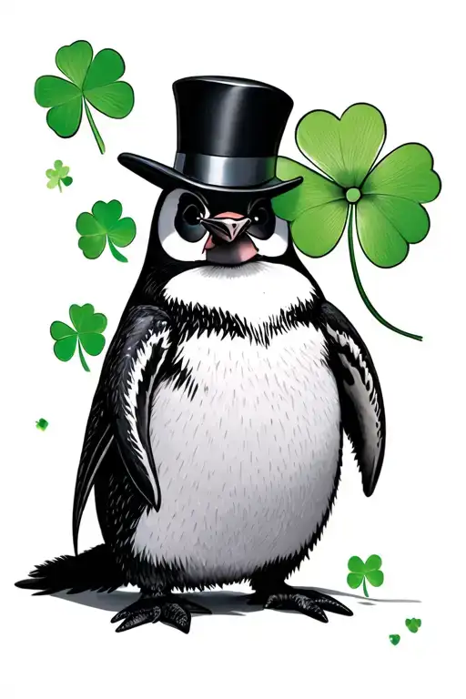 Kc With A Penguin And A Shamrock