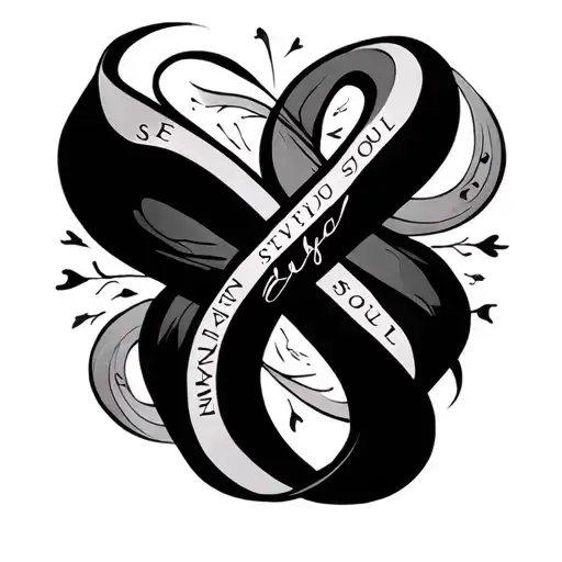 Infinity Symbol With Words Seven And Soul On Either Side