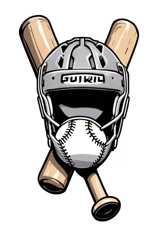 Softball Bat And Wrestling Headgear