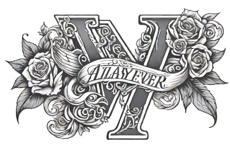 Always And Forever With Initial N Underneath