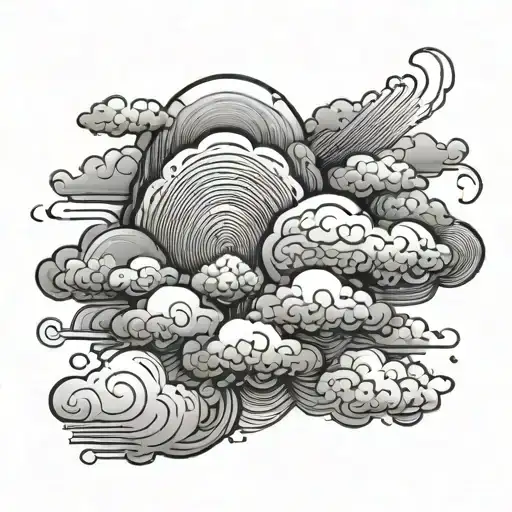 Day Cloud Black Lines