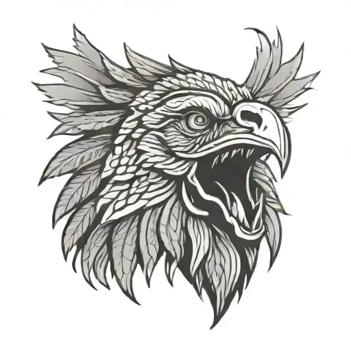 Turkey Flag Wolf Head