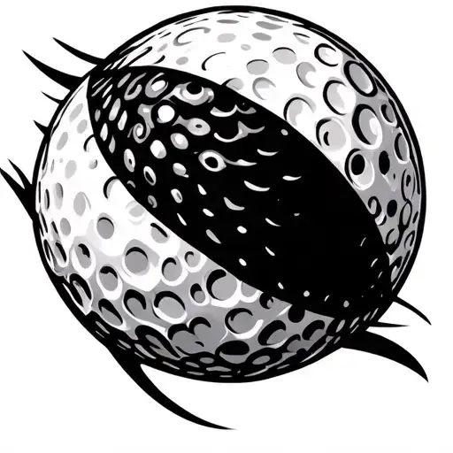 Half Golf Ball Half Baseball Ball