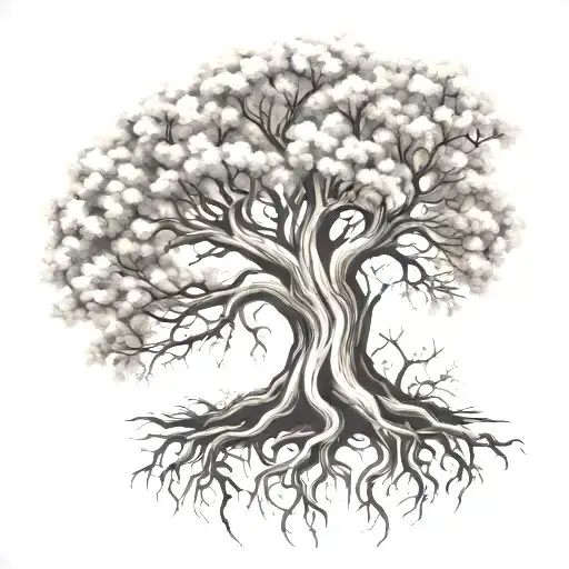 A Symbolic Tree With Roots Representing Military Service And Branches Symbolizing Family Connections
