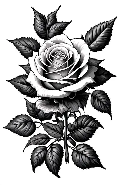 A Rose From Leg To Belly