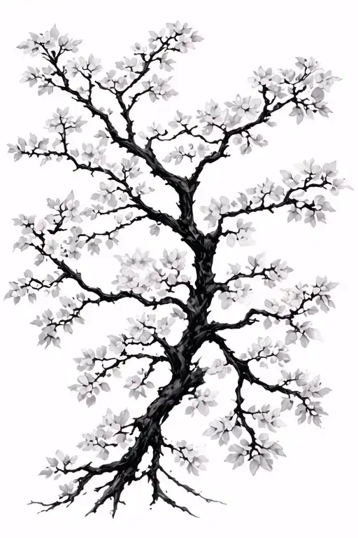 Anime Style Wilted Sakura Tree Branches