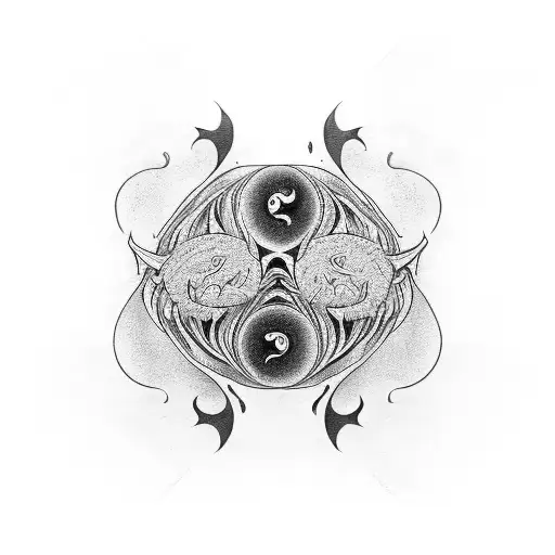 Black Cat White Fish Yin Yang