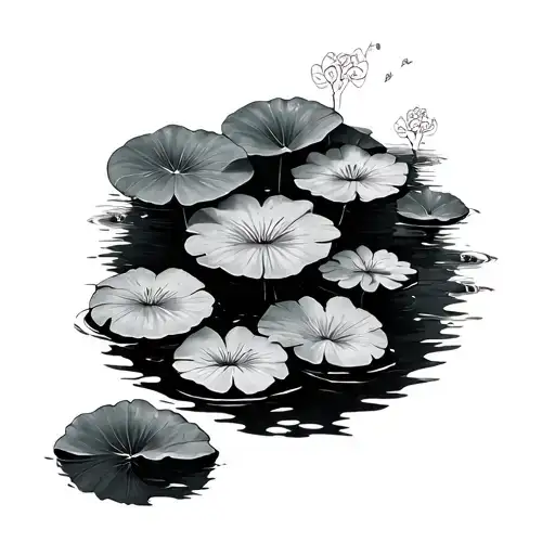Chinese Pond With Lilly Pads