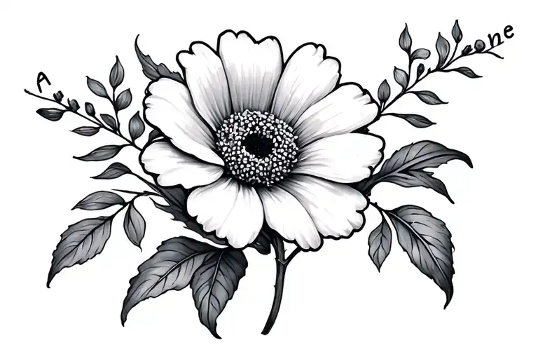 Birth Month Flower With Names Incorporated