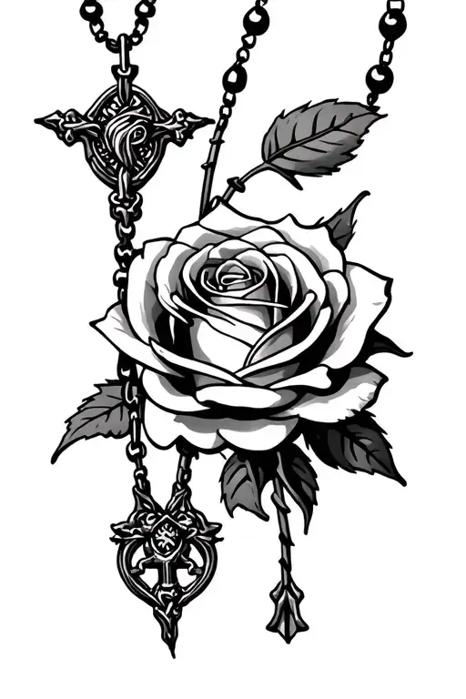 Nice Rose Rosary Wrapped Loosely