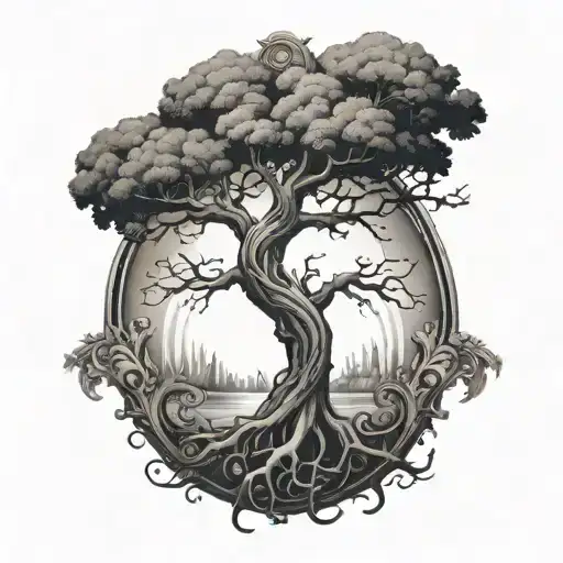 Tree Of Life Above A Poison Tree Upside Down
