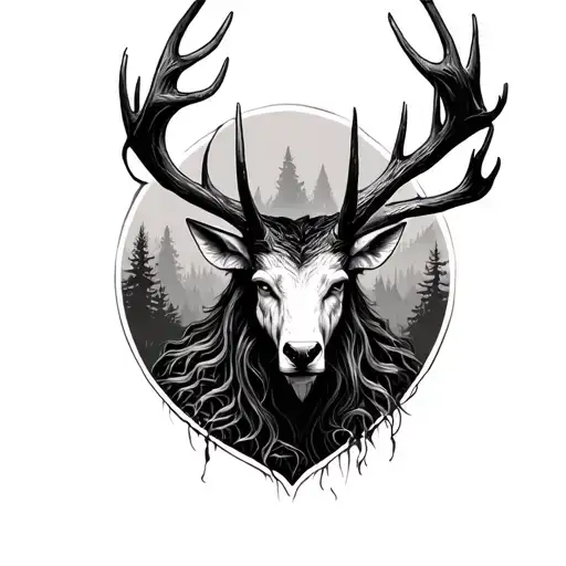 Wendigo Forest Algernon Blackwood Half Sleeve Arm