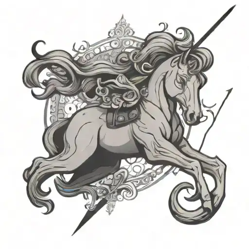 Sagittarius Girly Tattoo Simple