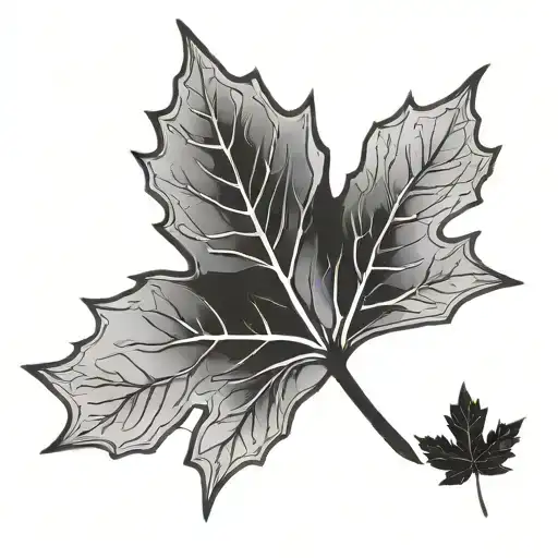 Maple Leaf With A Silhouette Of Toronto Inside