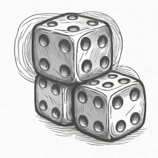 Two Dice With A 3 And A 7