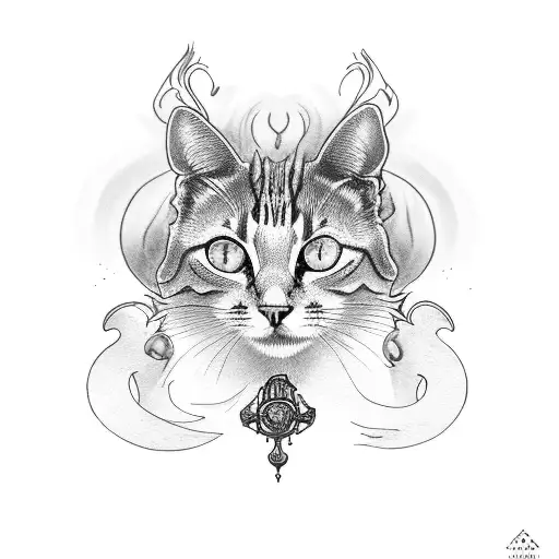 Two Smallcats With Blue Flames In Background