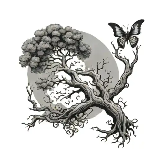 Tree Of Life Above A Poison Tree