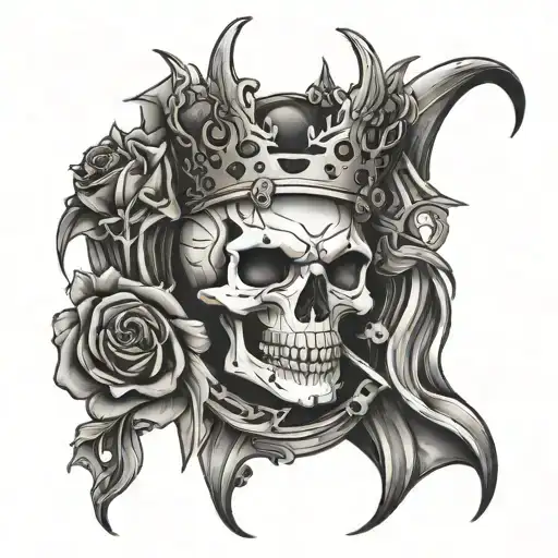 Crown Skull Reaper Angel Spider