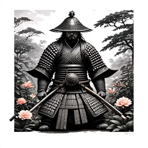 Samurai Warrior In A Garden Than A Gardener In A War