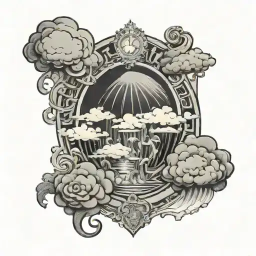 Tarot Card Featuring Raincloud