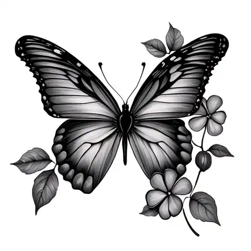 Abstract Face Butterfly Sweet Pea Leaf Clover