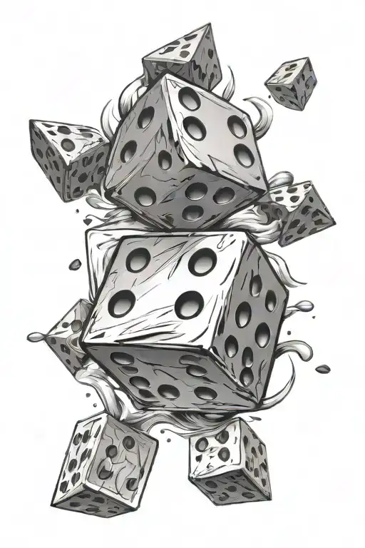 Dice Symbolizing Quitting Gamble Symbols